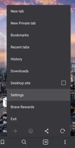 Brave dành cho Android: Tắt Hình ảnh được Tài trợ trong Trang Tab mới