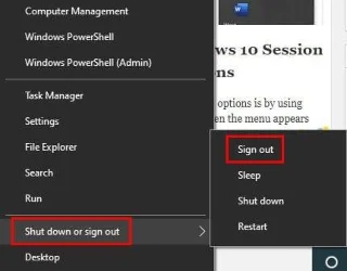 4 cách đóng phiên trong Windows 10