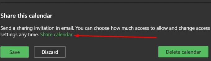 Compartilhar calendário no Office 365