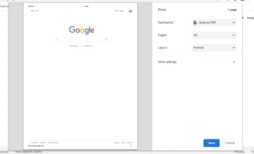 Zapisz strony Chrome jako pliki PDF