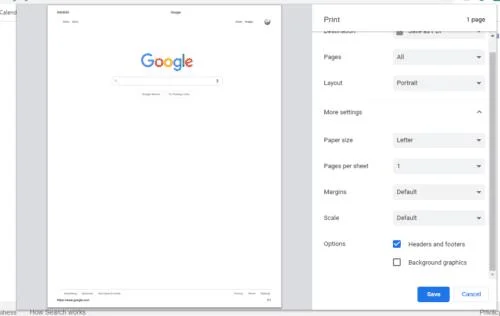 Zapisz strony Chrome jako pliki PDF