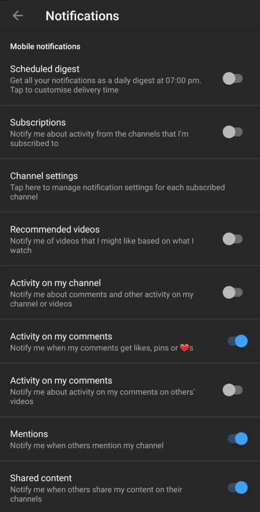 Jak skonfigurować ustawienia powiadomień w YouTube na Androida