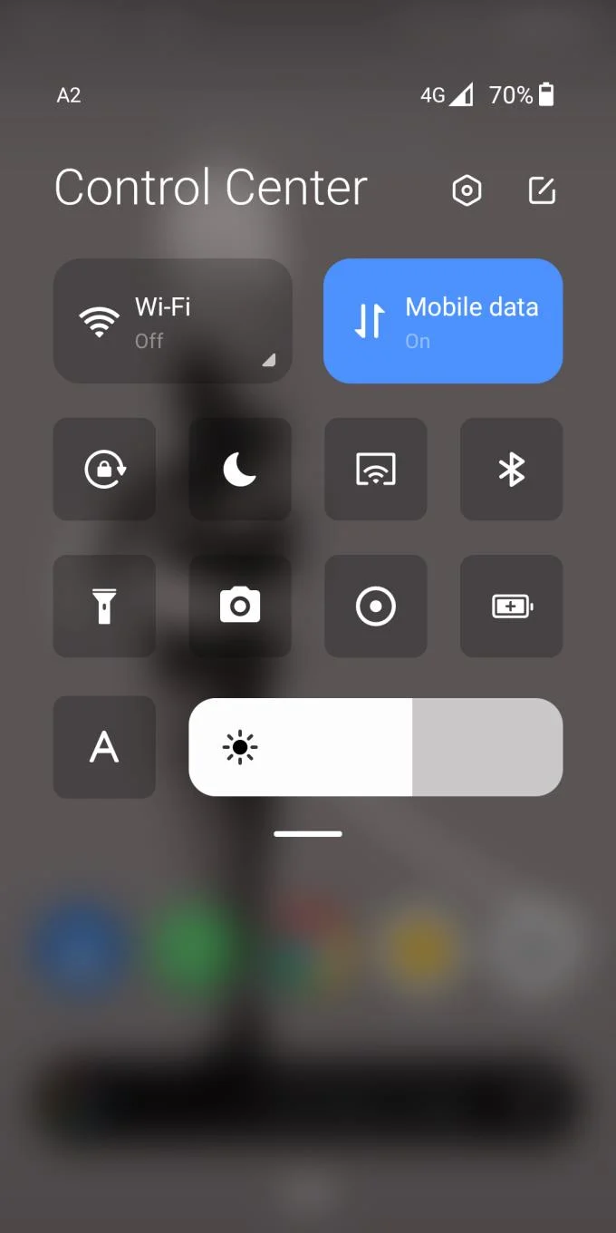 Personalizando Mi Control Center para se parecer com iOS