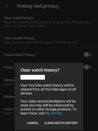 Jak wstrzymać historię oglądania w YouTube na Androida