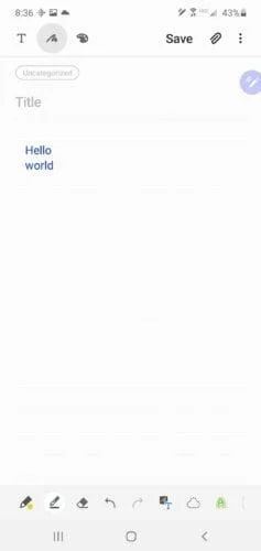 Converter manuscrito em texto com Samsung Notes