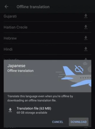 Google Translate: bewaar de vertaalbibliotheek voor offline vertalingen
