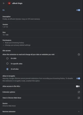 Chrome: 시크릿 모드에서 광고 차단기를 사용하는 방법