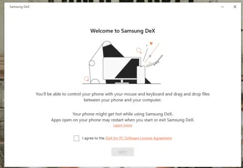 Android: toegang tot Samsung DeX-modus op Linux