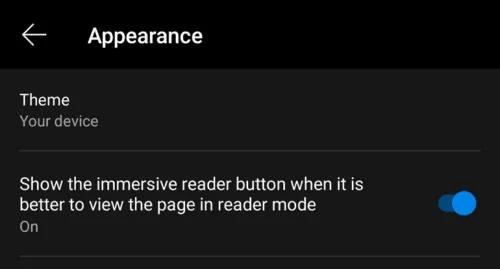 Edge dla Androida: jak włączyć tryb ciemny