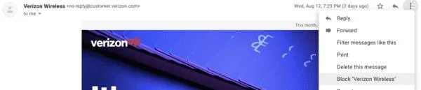 Automatyczne blokowanie wiadomości e-mail w Gmailu