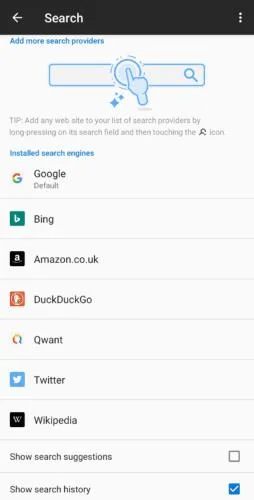 Firefox dla Androida: jak zmienić domyślną wyszukiwarkę