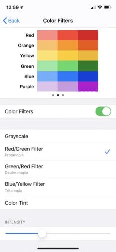 Kleurfilters inschakelen in iPhone-instellingen