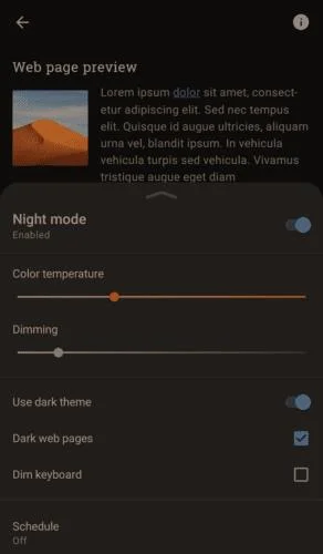 Opera para Android: Cómo configurar el modo oscuro