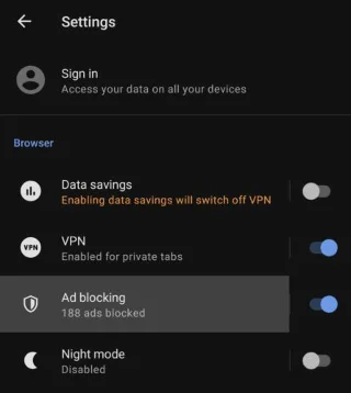 Opera na Androida: jak skonfigurować Ad-Blocker
