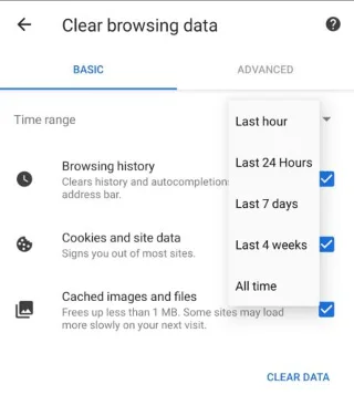 Ecosia na Androida: jak wyczyścić dane przeglądania