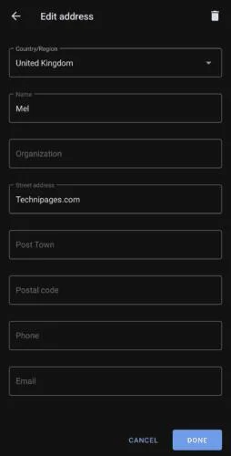 Android版Opera：オートフィルを設定する方法