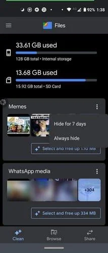 Googleファイルを使用してAndroidのスペースを解放する方法