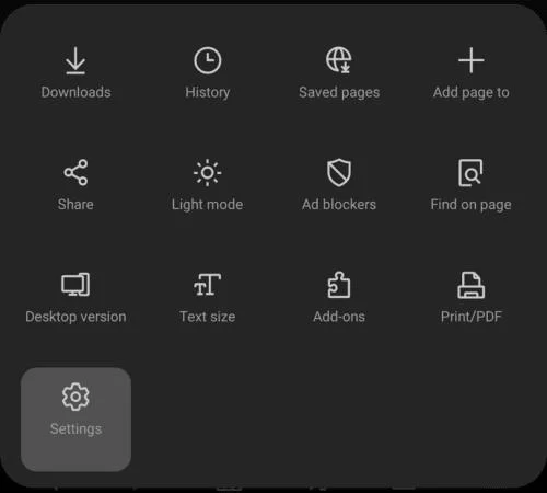 Samsung Androidブラウザ：QRコードスキャナーを有効にする
