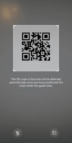 Samsung Androidブラウザ：QRコードスキャナーを有効にする