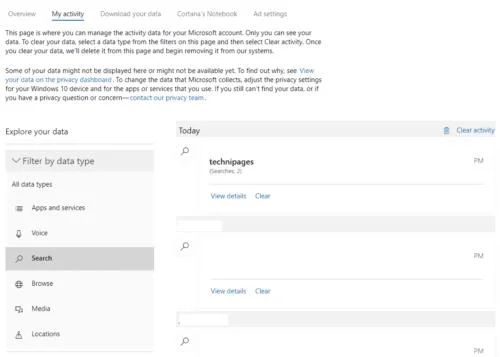 Edge dla Windows: jak wyczyścić historię wyszukiwania