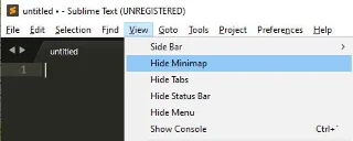 Sublime Text 3에서 미니맵을 숨기는 방법