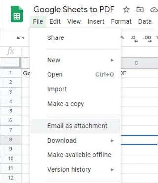 GoogleスプレッドシートをPDFに変換する方法