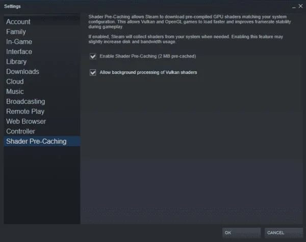 วิธีปิดการใช้งาน Shader Pre-Caching ใน Steam