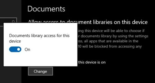 Windows 10: impida que las aplicaciones accedan a sus documentos