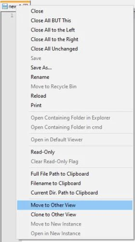 Notepad ++：ドキュメントを並べて表示する方法