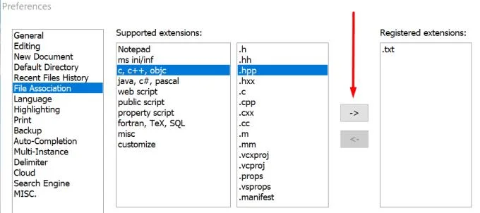 Corrigir o Notepad ++ não aparece ao abrir com
