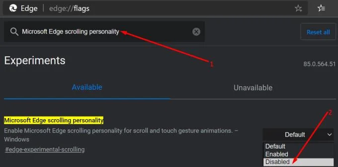 MicrosoftEdgeマウスホイールが機能しない問題を修正