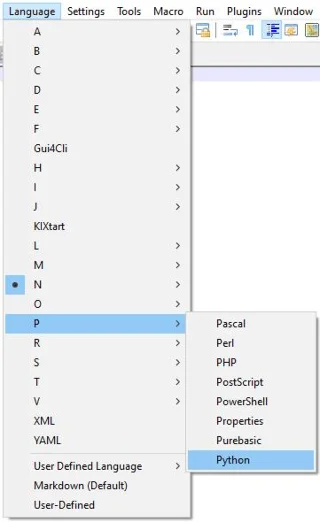 Como configurar o realce de sintaxe no Notepad ++