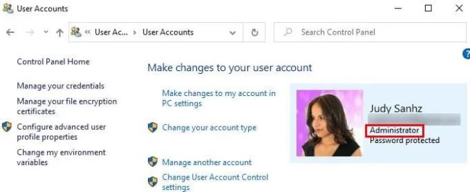 6 formas de comprobar si una cuenta de Windows 10 tiene derechos de administrador