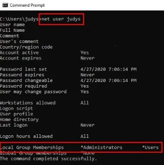 6 cách để kiểm tra xem tài khoản Windows 10 có đặc quyền quản trị hay không