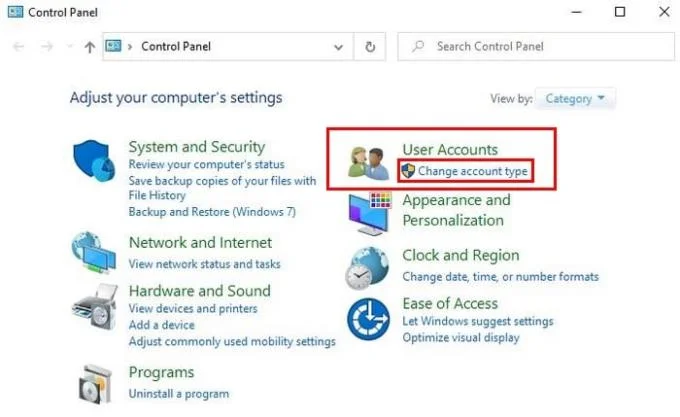 Come trasformare un account Windows standard in un account amministrativo