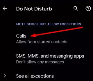 Téléphone Android Autoriser uniquement les appels à partir des contacts