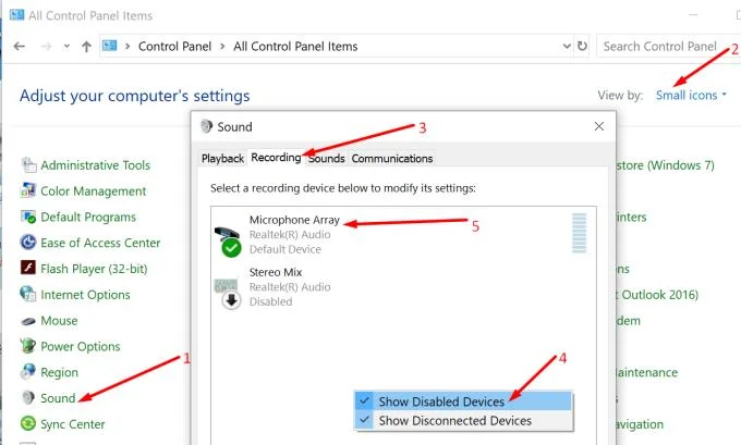 Lỗi micrô Windows 10 không được cắm vào - Khắc phục