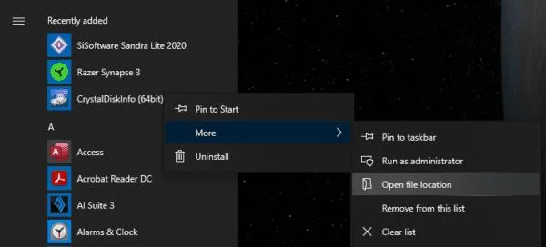Windows 10: Cómo encontrar la ubicación del programa EXE
