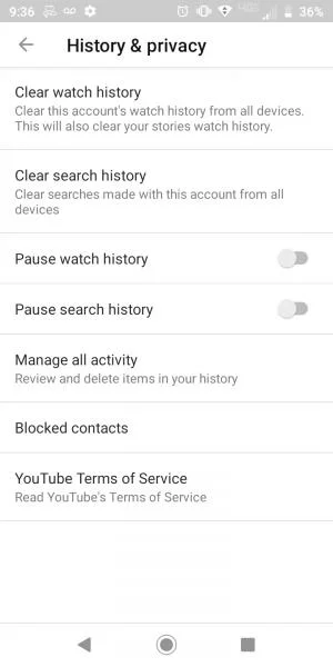 วิธีล้างประวัติการดู YouTube ในแอป