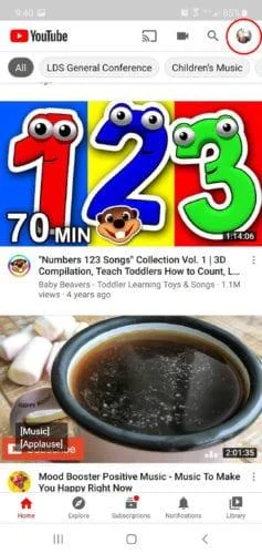 วิธีล้างประวัติการดู YouTube ในแอป