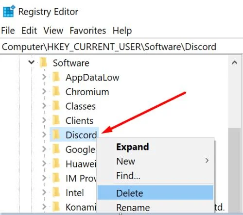 無法從 Windows 卸載 Discord