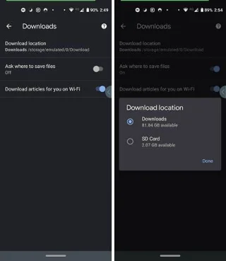 Toegang krijgen tot uw Chrome-downloads in Android 10