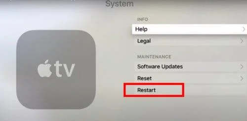 วิธีรีสตาร์ท Apple TV