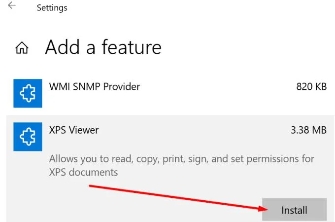 Reparar Microsoft XPS Writer que falta en Windows 10