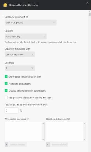Como converter moedas no Chrome automaticamente