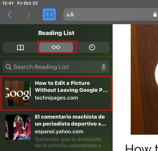 iPadOS 14 – jak dodać/usunąć witrynę z listy czytelniczej