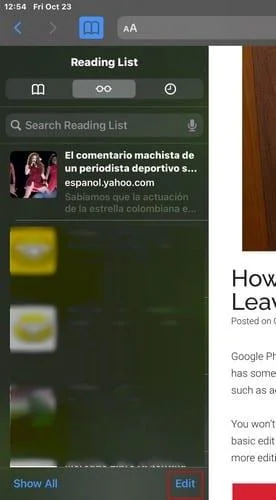 iPadOS 14 – jak dodać/usunąć witrynę z listy czytelniczej
