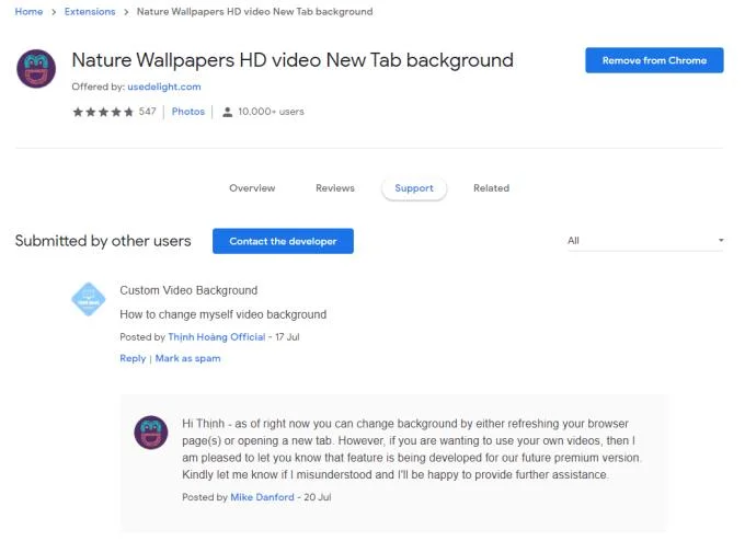 Jak mieć tło wideo na stronie nowej karty Chrome Chrome