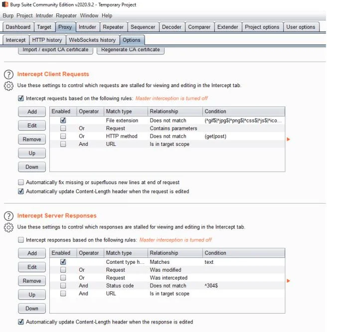 Como funciona a função de interceptação do Burp Suite?