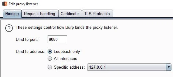 如何在 Burp Suite 中設置代理偵聽器